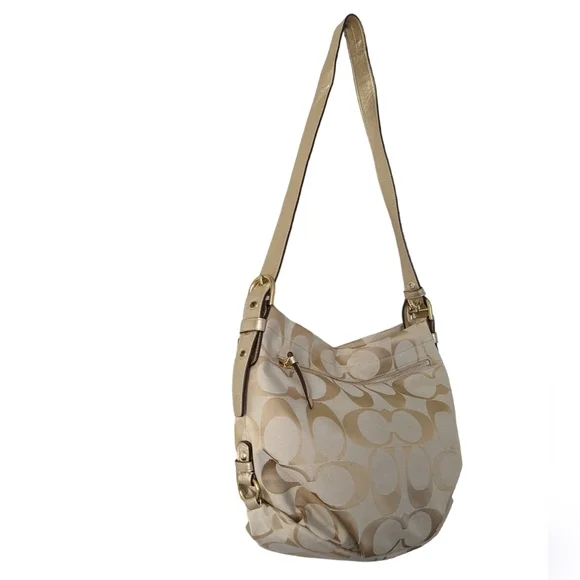 Coach F15067 Soho Signature Crossbody Shoulder Bag Khaki Gold - Picture 6 of 16